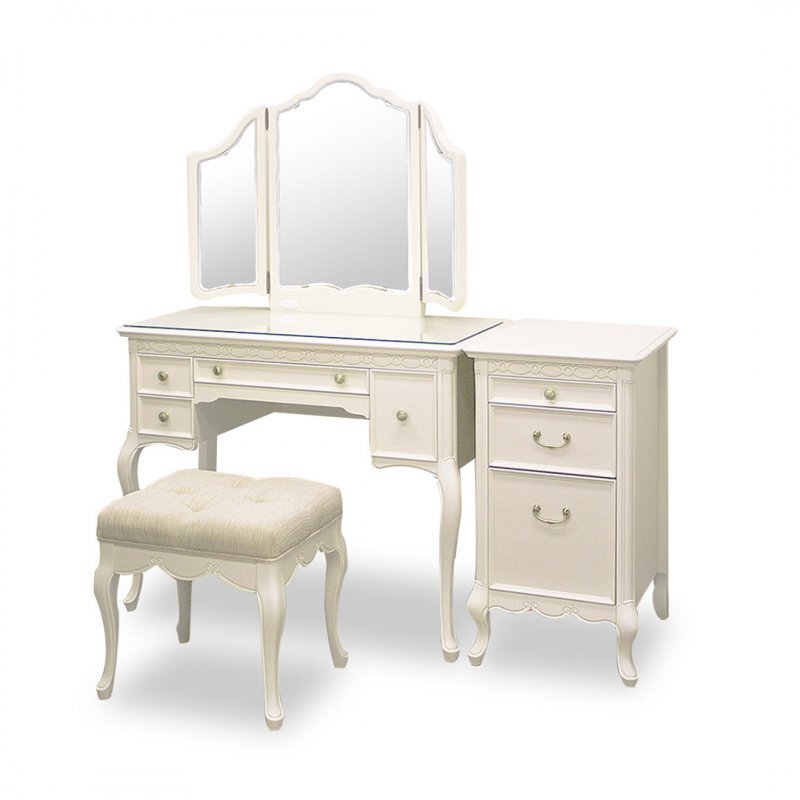 TOKAI KAGU/東海家具工業 FleurWH フルールWH ドレッサー2点セット メーカー直送 送料無料(一部地域をのぞきます。) 設置込拍卖