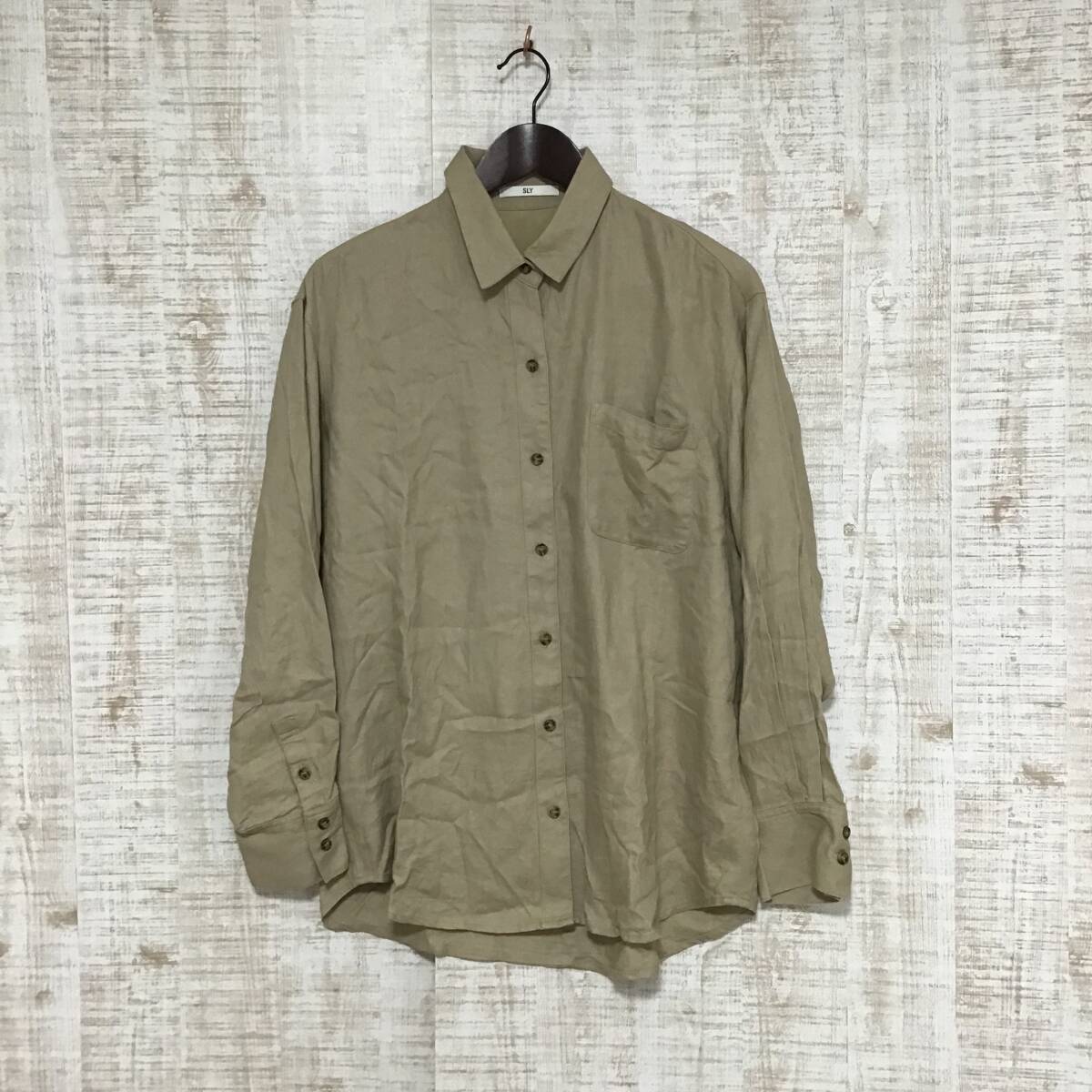 A455◇SLY|スライ レディース長袖厚手シャツ サイズフリー拍卖
