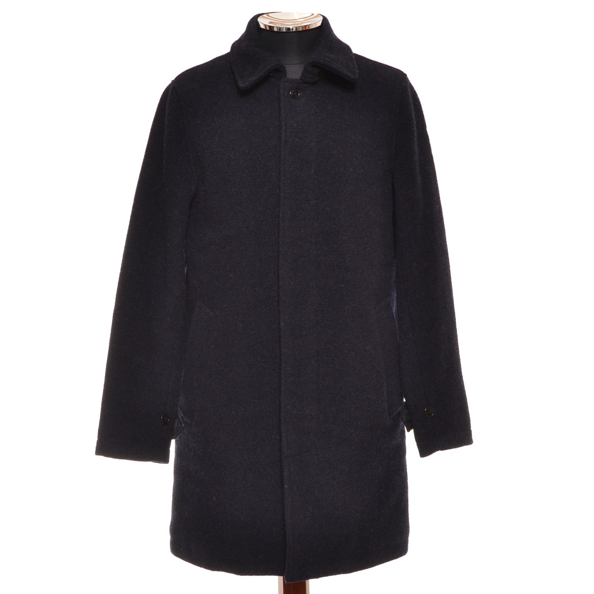 〇467180 J.CREW ジェイクルー ○ウールステンカラーコート サイズXS シンサレート メンズ ネイビー拍卖