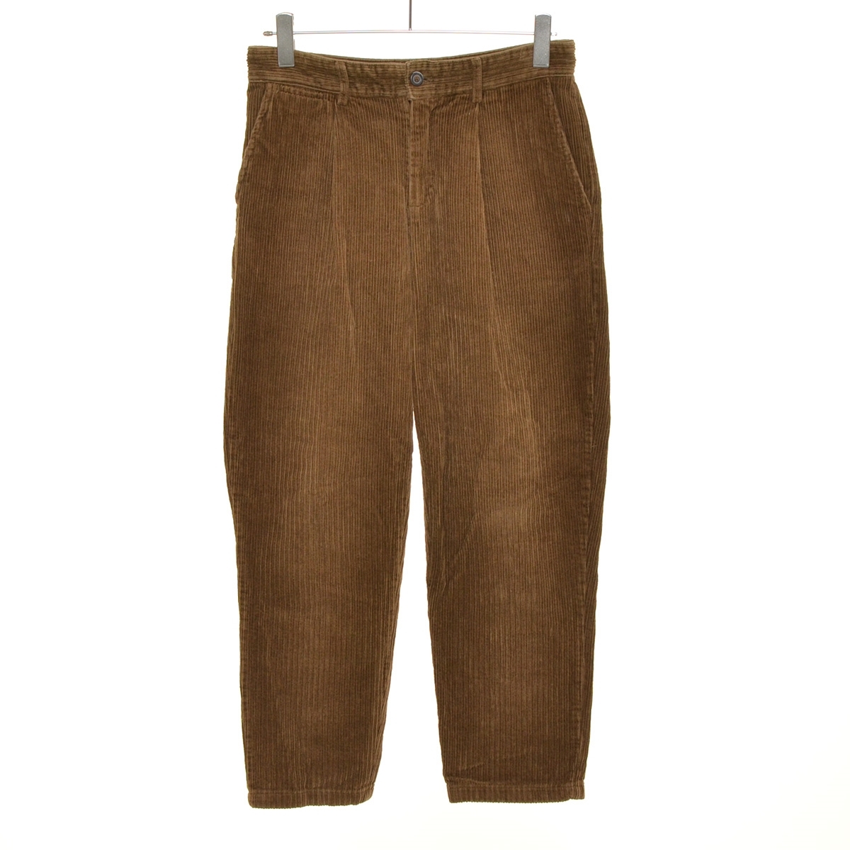 □471764 ZARA ザラ ○パンツ コーデュロイハイウエストタックテーパードPT サイズ36 レディース ブラウン拍卖