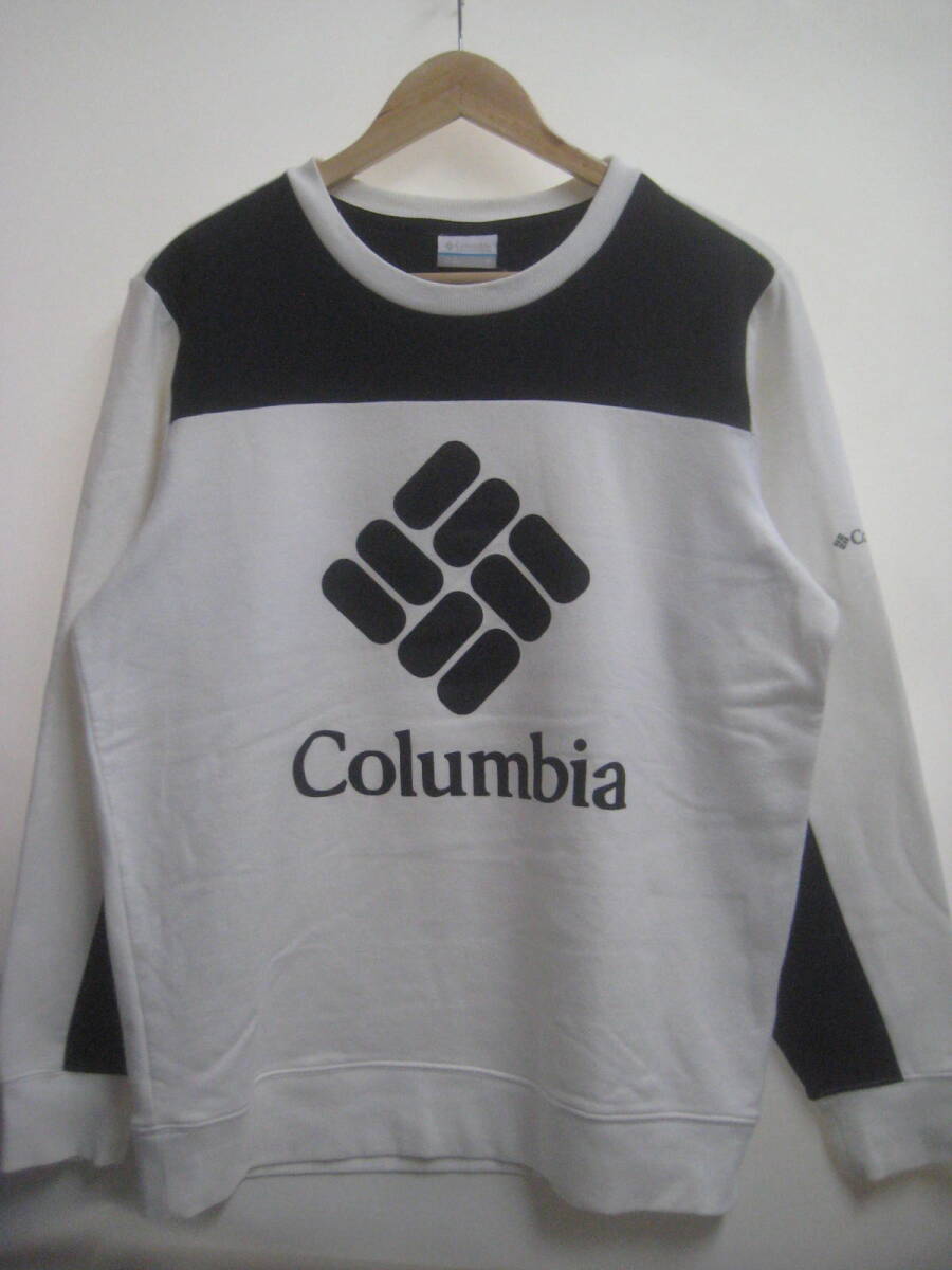 一点物!! Columbia コロンビア ロゴプリントスウェット ビッグロゴ サイズ M拍卖