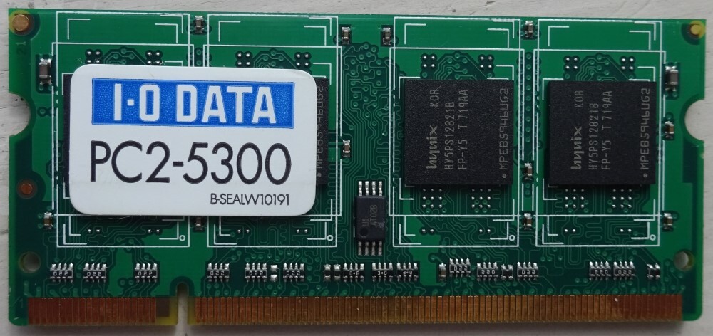 【中古】I・O DATA アイ・オー・データ PC2-5300 SDX667-512M ノートパソコン用メモリ 512MB 動作確認済 2024090010拍卖