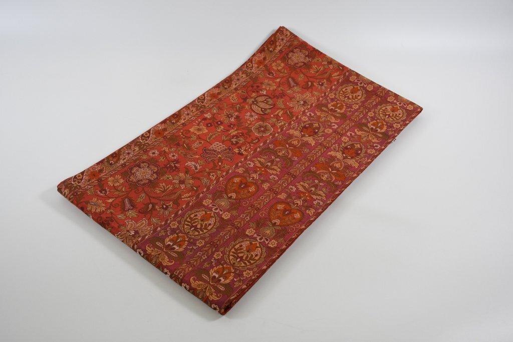 袋帯 洋花 唐花草 渡来文様 帯丈420cm ★着物屋 ne-12063 桜庭呉服店拍卖