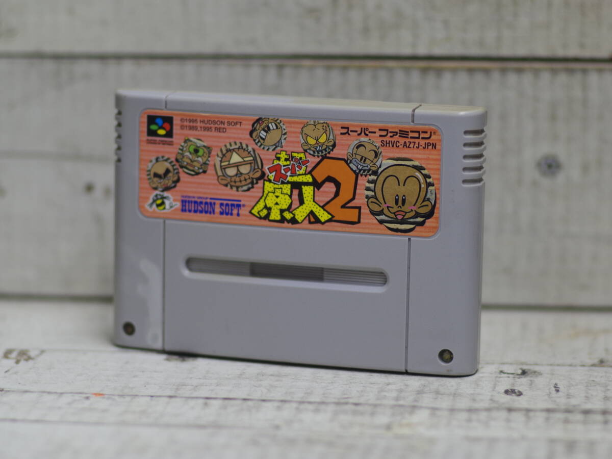 M11419 エタノールで端子クリーニング済 起動確認OK!! スーパー原人2 SFC SHVC-AZZJ ゆうメール180円発送 0609拍卖