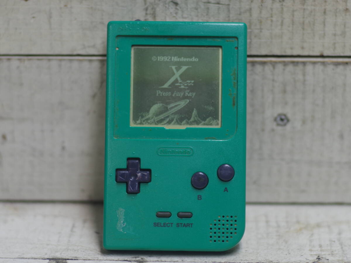 M11421 ゲーム読み込み 音・画面良好 GAME BOY pocket グリーン 電池蓋 画面パネルなし NINTENDOゆうパック60サイズ 0609 拍卖