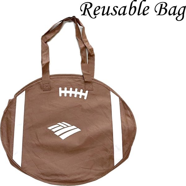 1点物◆アメリカンフットボール茶エコバッグ中古トートバッグ古着メンズレディースOKアメカジ90sストリート/スポーツ鞄カバン中古USA373395拍卖