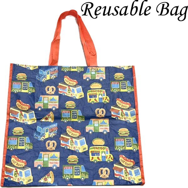 1点物◆TJ MAXX総柄エコバッグ中古トートバッグ古着メンズレディースOKアメカジ90sストリート/スポーツ鞄カバン中古ブランド紺/青赤373397拍卖