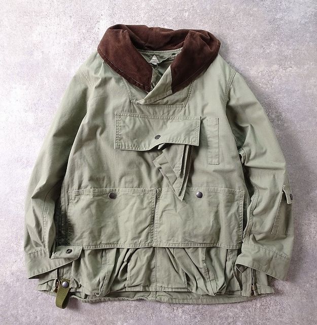 Tehu Tehu テフテフ Butterfly Hunting Jacket バタフライ ハンティング ジャケット ショールカラー 襟コーデュロイ 日本製 (1) ●r-280拍卖