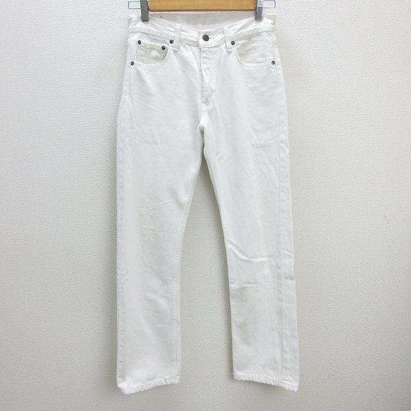 G■リーバイス/Levi's 505 デニムパンツ/コットン【W28×L34】白/LADIES/69【中古】■拍卖
