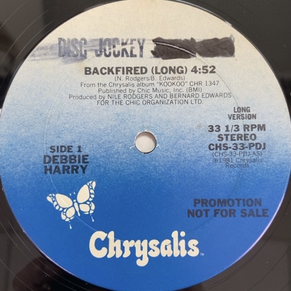 DEBBIE HARRY BACKFIRED 12インチ シングル拍卖