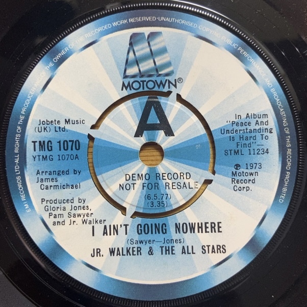 JR. WALKER & THE ALL STARS I AIN'T GOING NOWHERE 45's 7インチ拍卖