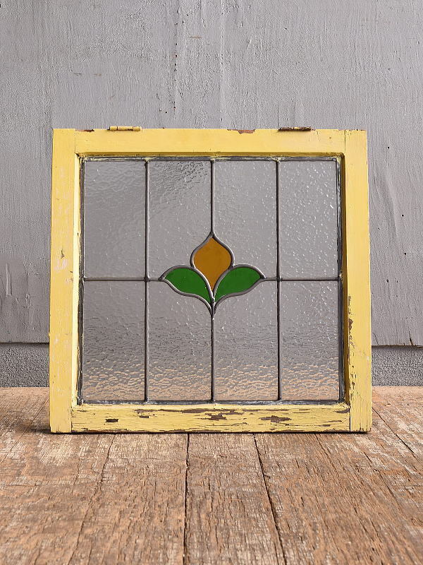 イギリス アンティーク ステンドグラス 幾何学 12698拍卖