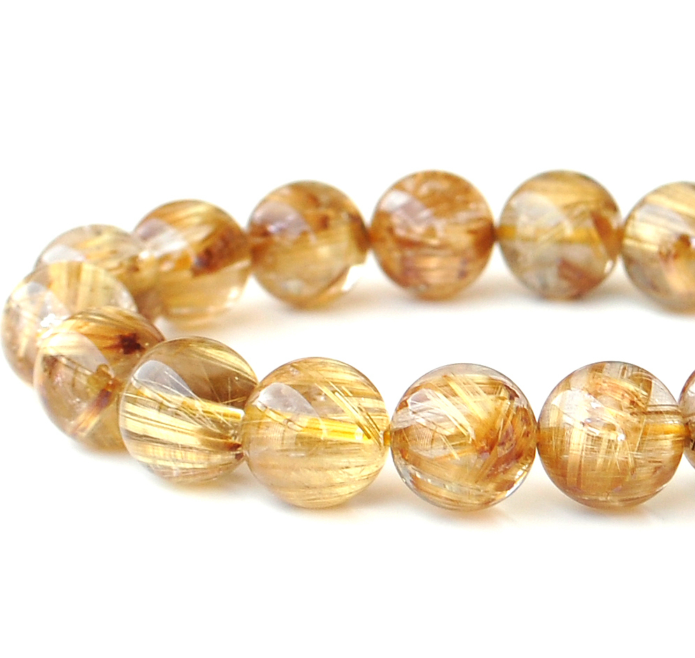 ☆天然石卸☆超激レア!!☆完全別格品!!(宝石質)☆超極上キャッツアイタイチンルチル☆ブレスレットSSA ※ファイナルクオリティー!!拍卖