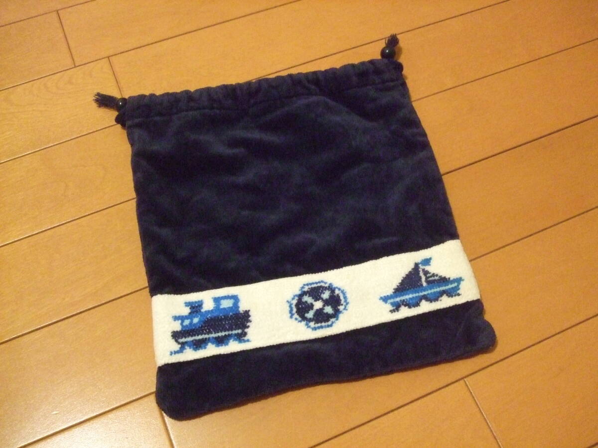 送料込即決☆ホットマン タオル生地巾着☆ネイビー拍卖