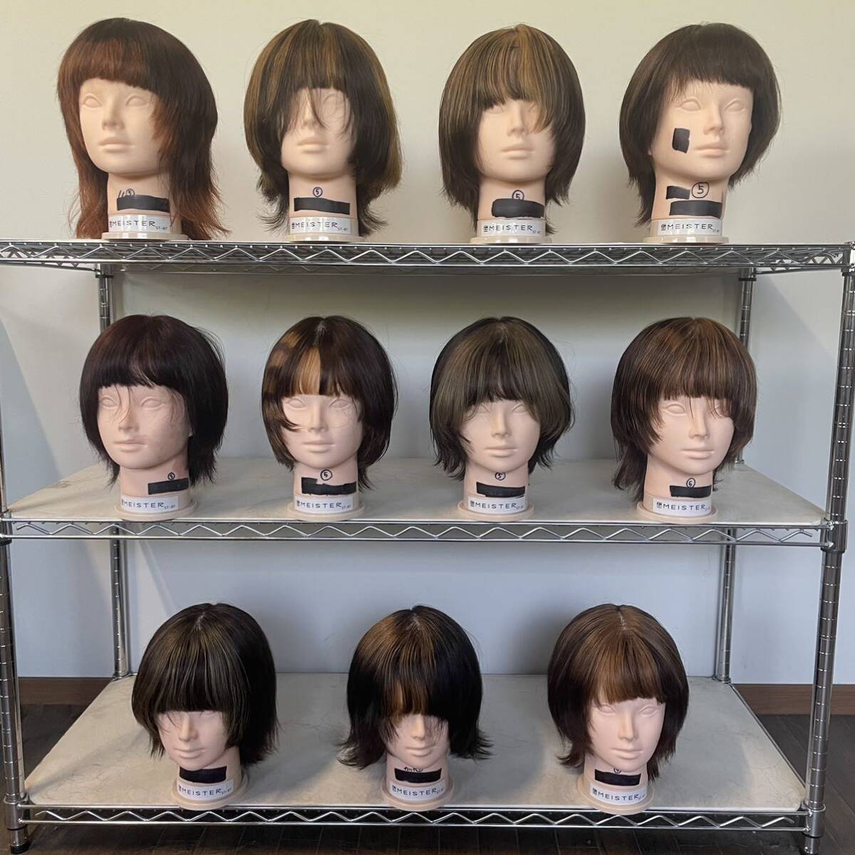 送料無料 24.0926.02☆中古★カットウィッグ★11体セット★.拍卖