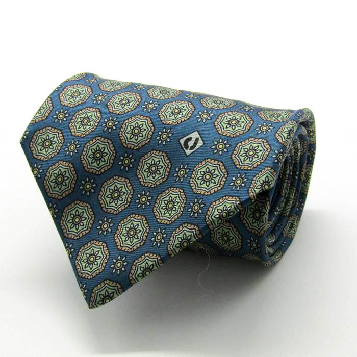 シャルル・ジョルダン ブランド ネクタイ ロゴ 小紋柄 花柄 シルク イタリア製 PO メンズ ネイビー CHARLES JOURDAN拍卖