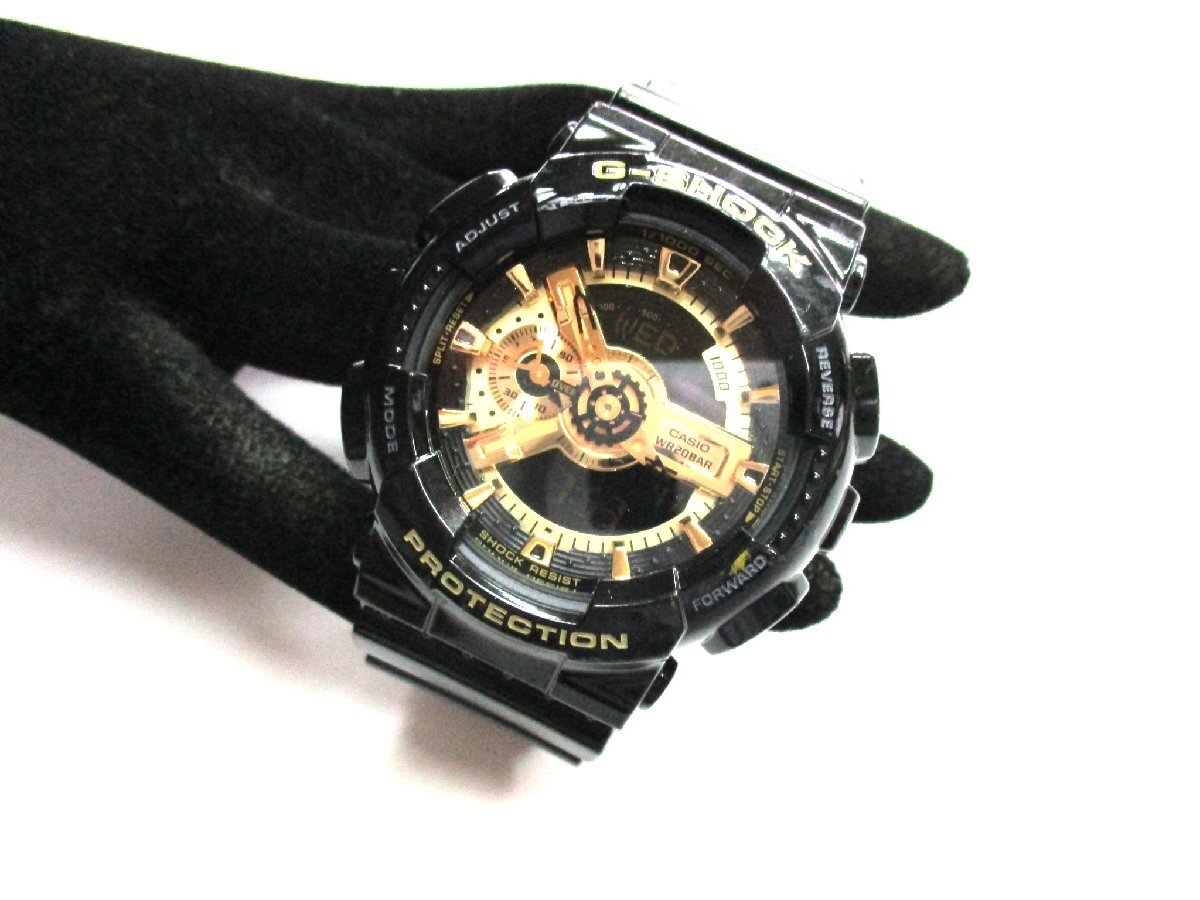 ★とちぎ屋!【CASIO G-SHOCK】カシオ Gショック GA-110GB ブラック&ゴールド メンズ腕時計★拍卖