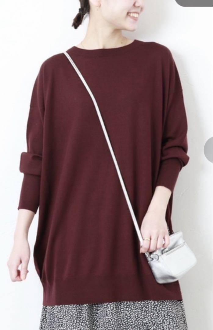 JOURNALSTANDARD ジャーナルスタンダード クルーネックニット エンジ ワイン ウール拍卖