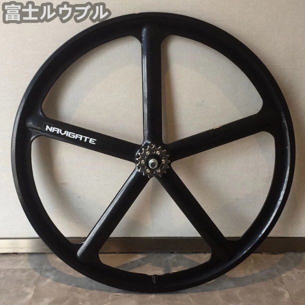 ロードバイクホイールセット 5スポークホイール 17T固定ギア 700C マグネシウム合金製 ブラック ピストバイク 自転車 パーツ 部品拍卖