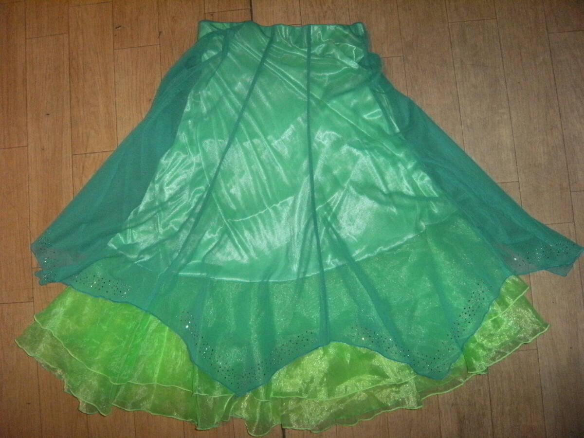 韓国製★スカート フラメンコ フラダンス ベリーダンス 社交ダンス タップダンス ドレス★ディスコ パーティー 美女 ヤンキー コンパニオン拍卖