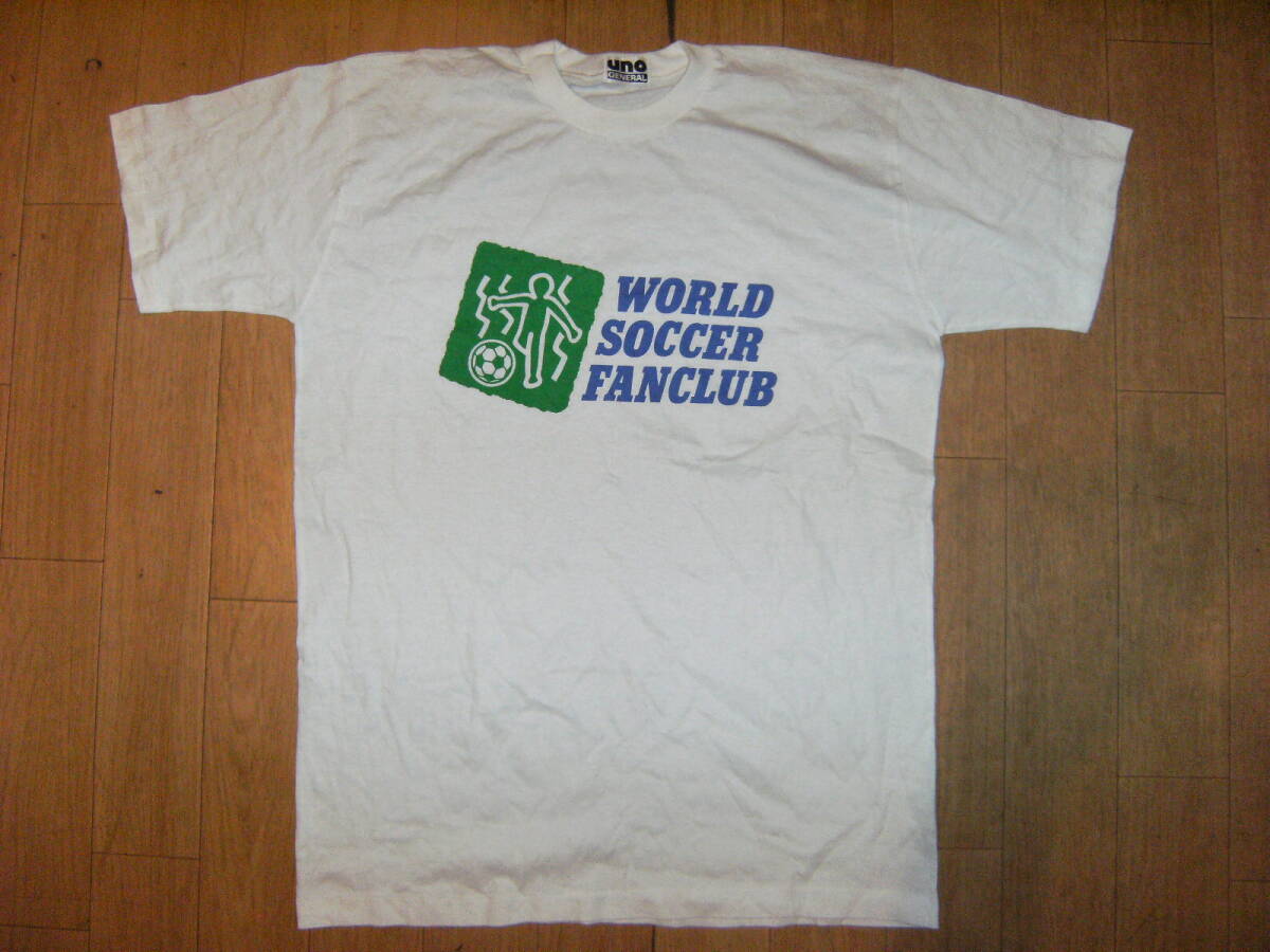 非売品★昭和レトロ★日本製★80年代★当時物 UNO GENERAL WORLD SOCCER FANCLUB ワールド サッカー ファンクラブ Tシャツ★拍卖