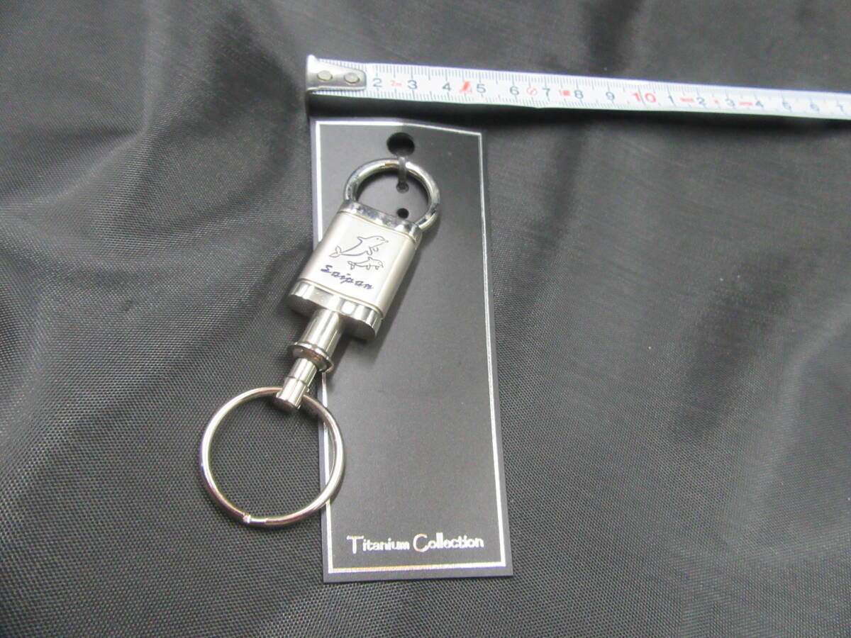 チタン キーホルダー Guam & Saipan イルカ柄 中古 未使用品拍卖
