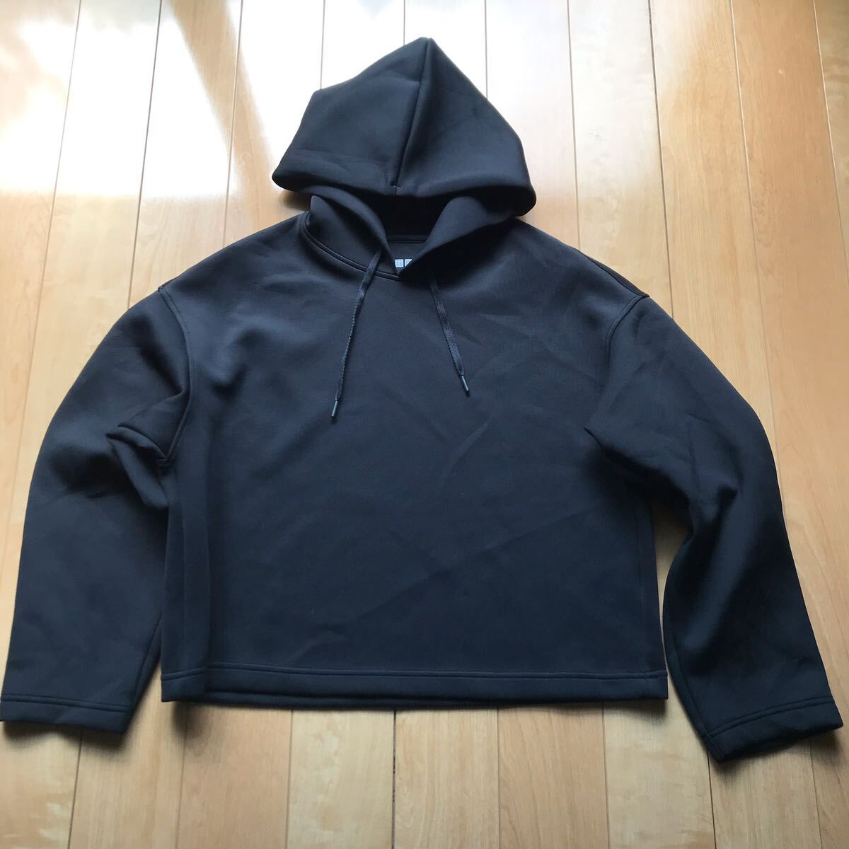 ユニクロ ドライソフトスウェットプルパーカ 定価1990円+税 119-1-314 レディース M ブラック拍卖