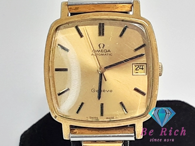 OH済 オメガ OMEGA ジュネーブ 自動巻き メンズ 腕時計 デイト 162.0060 Cal.1012 SS GP ブレス アンティーク【中古】【送料無料】 bt2861拍卖