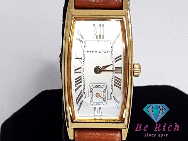 ハミルトン HAMILTON カーライル レディース 腕時計 6256 シルバー ブラウン 茶 SS レザー ブレス クォーツ 【中古】 ht2872拍卖