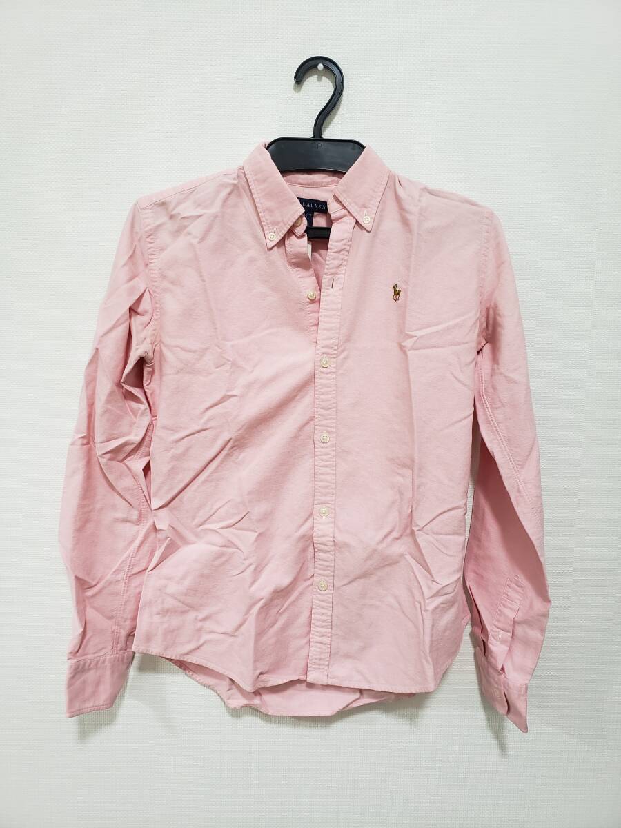 Polo RalphLauren ポロ ラルフローレン 長袖 シャツ USED XS? ピンク拍卖
