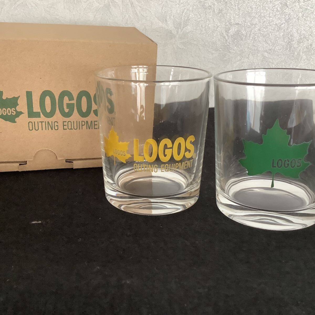LOGOS ロゴス ノベルティ グラス ガラスタンブラー コップ 2個 非売品拍卖