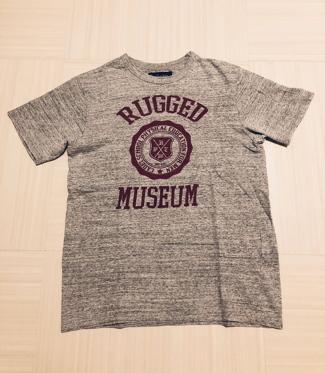 美品 ラギッドミュージアム 染み込みプリント Tシャツ 霜降りグレー S アメカジ拍卖