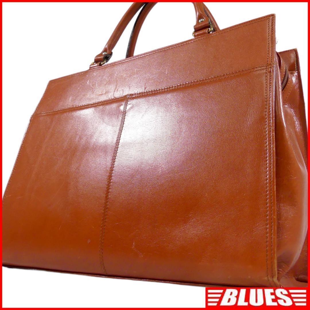 即決★N.B.★オールレザービジネスバッグ メンズ 茶 ショルダーバッグ 本革 ブリーフケース 本皮 通勤 カバン 出張 鞄 かばん レディース拍卖