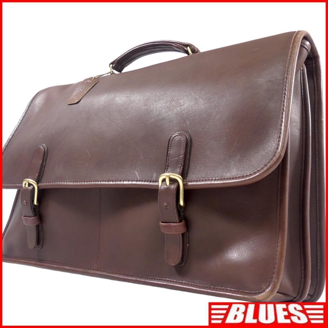 即決★アメリカ製 COACH★定価約10万円 オールレザービジネスバッグ コーチ メンズ 茶 本革 ブリーフケース 本皮 通勤 カバン 出張 かばん拍卖