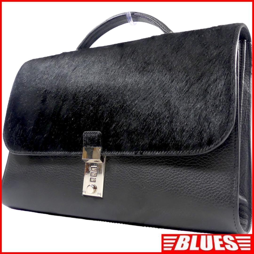 即決★イタリア製 SOBEK★オールレザービジネスバッグ ソベック メンズ 黒 ハラコ 本革 ブリーフケース 本皮 通勤 カバン 出張 レディース拍卖