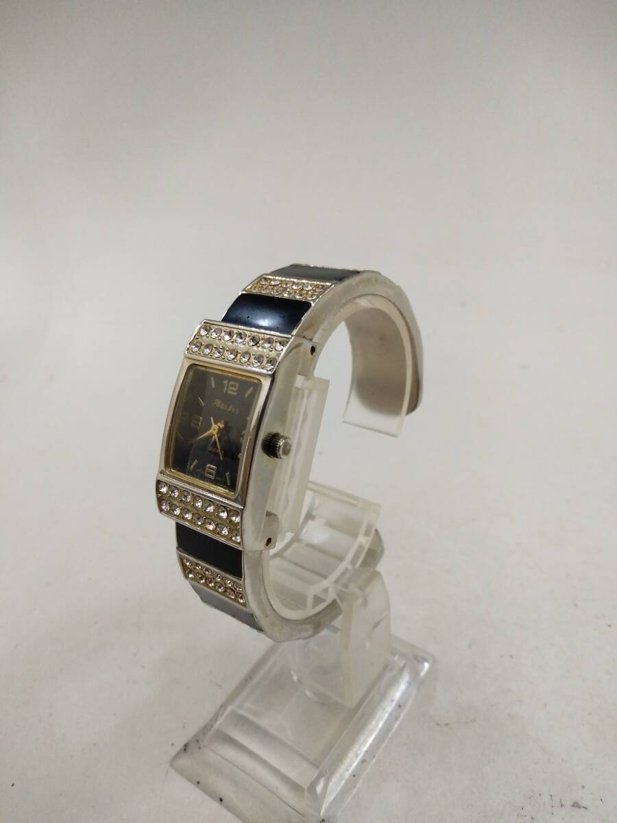 0908-0006 中古☆Plaisir プレジール ラインストーン バングル 腕時計 SH-28 レディース拍卖