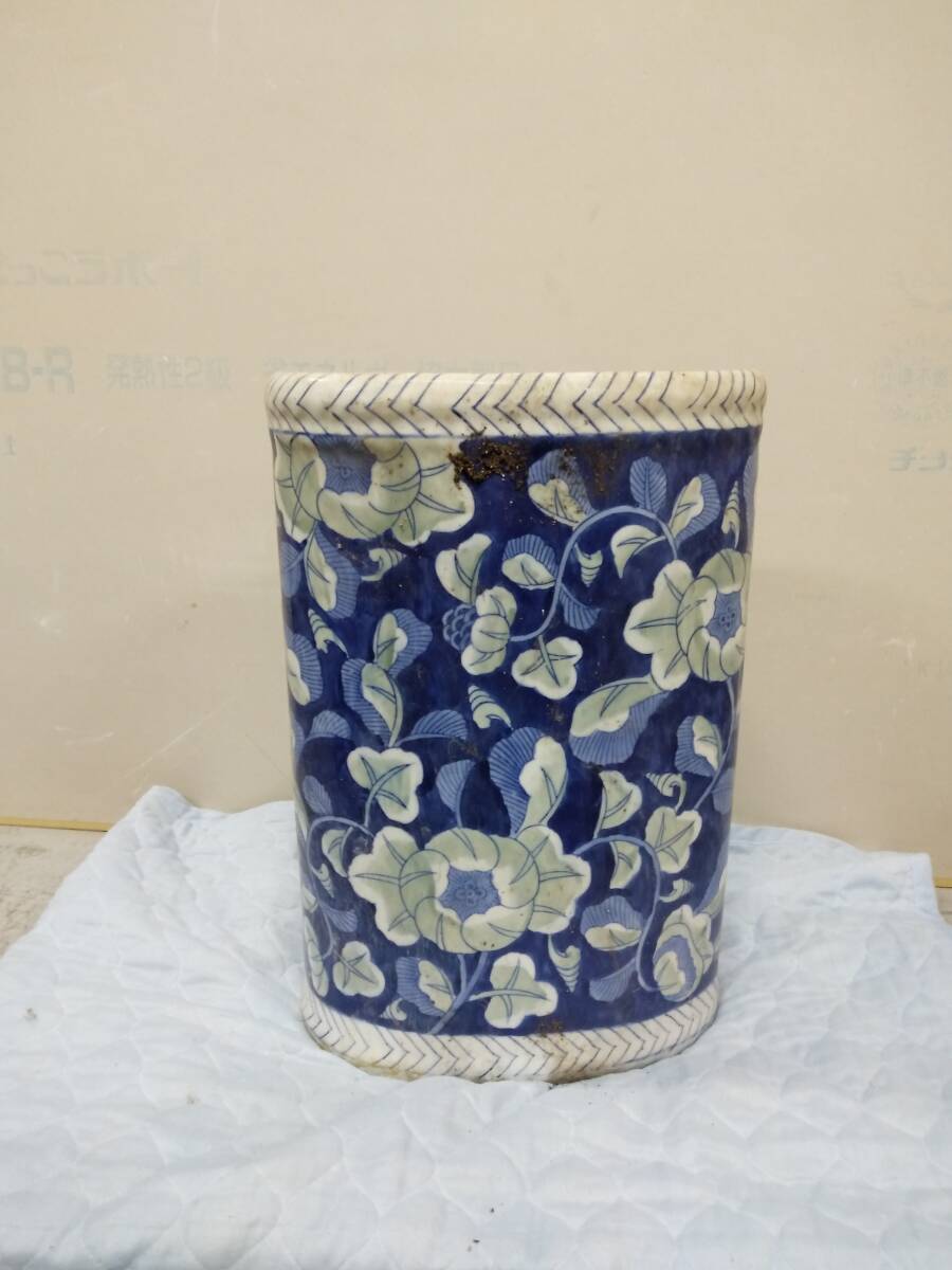 0925-0013 中古★焼き物 傘立て 陶器 インテリア 古民具拍卖