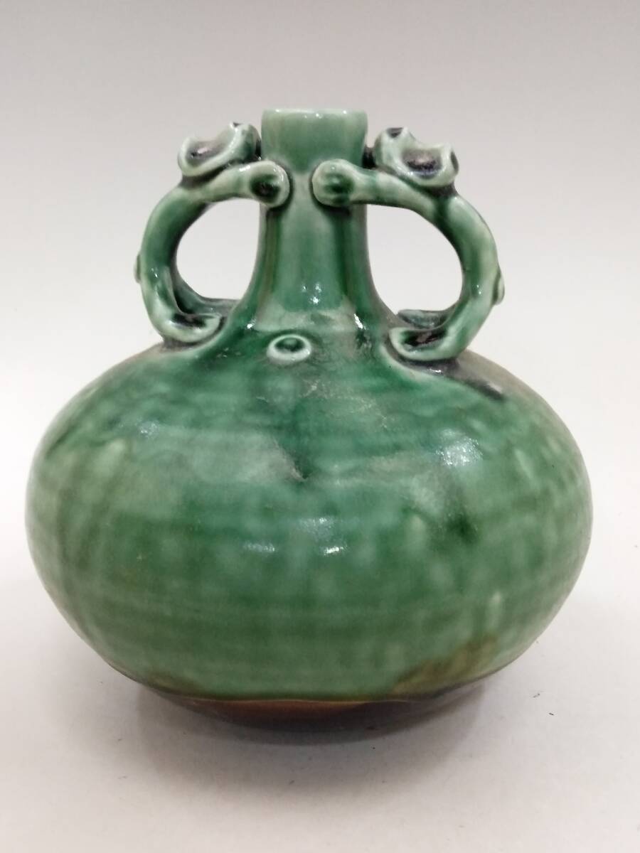 1209-0016 中古★花瓶 一輪挿し 壺 花器 陶芸 骨董品 陶器拍卖