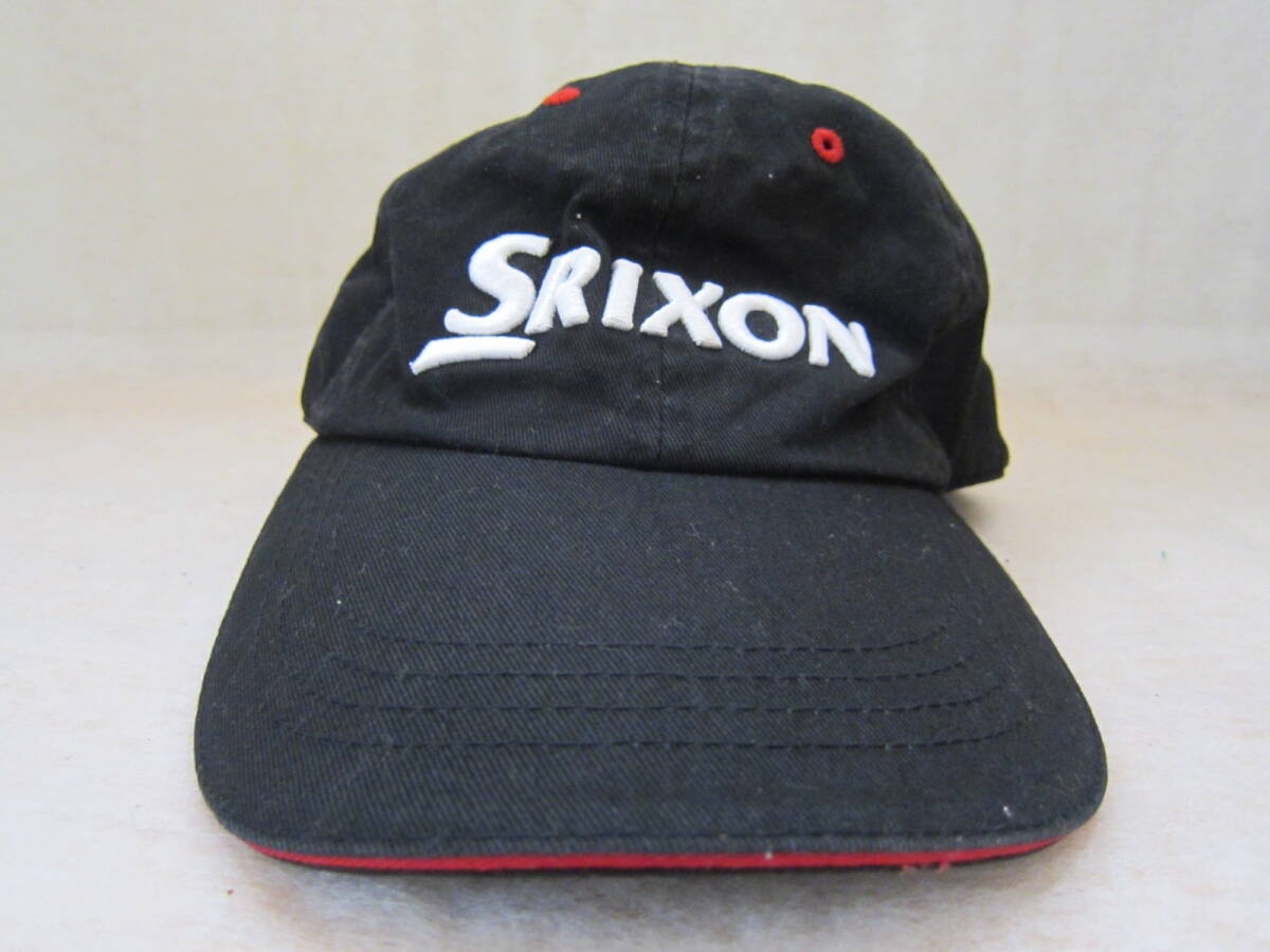 SRIXON(スリクソン) ゴルフキャップ 黒白赤 コットン フリーサイズ 内回り約58~63㎝ ok2409B拍卖