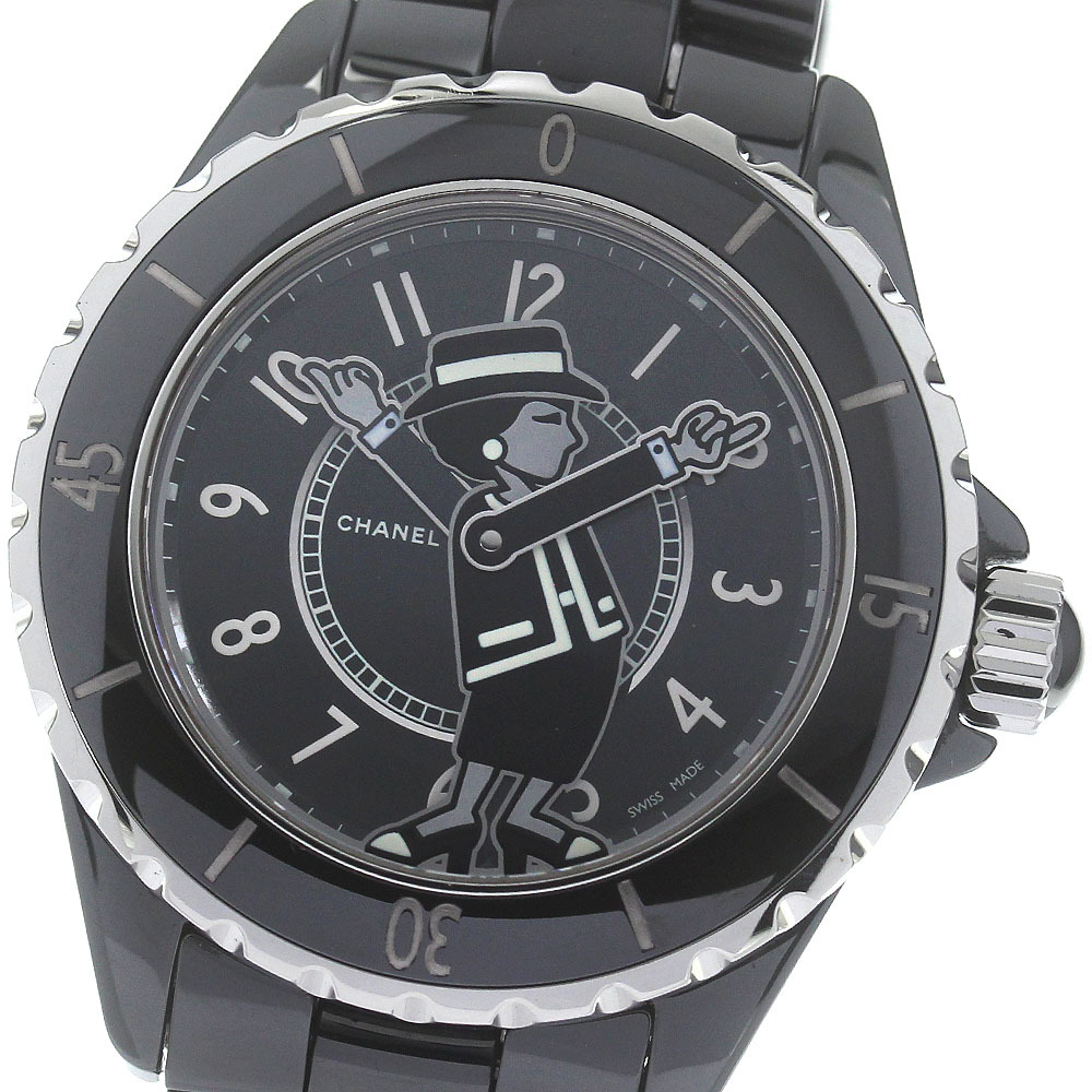 シャネル CHANEL H5242 J12 マドモアゼル 38mm 555本限定 自動巻き メンズ 良品 _832382拍卖