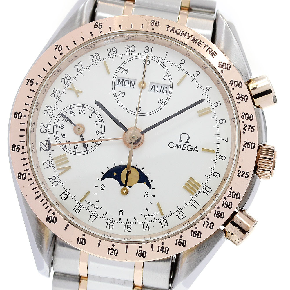 ベルト訳あり オメガ OMEGA 175.0034 スピードマスター トリプルカレンダー ムーンフェイズ 自動巻き メンズ _767225拍卖