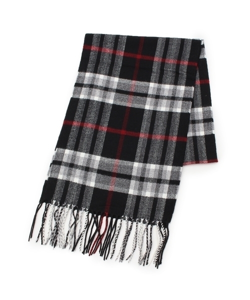 新品 PINK-latte クラシカルチェックストール ブラック 定価1650円拍卖