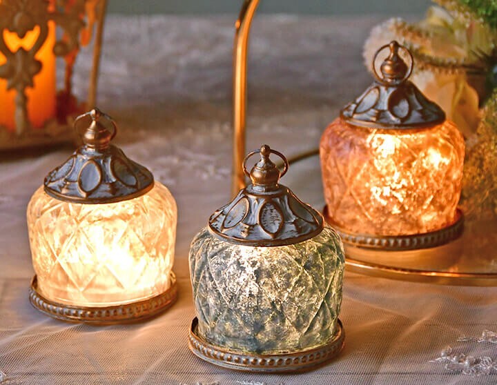 ブルーランタンLED・ガラス製拍卖