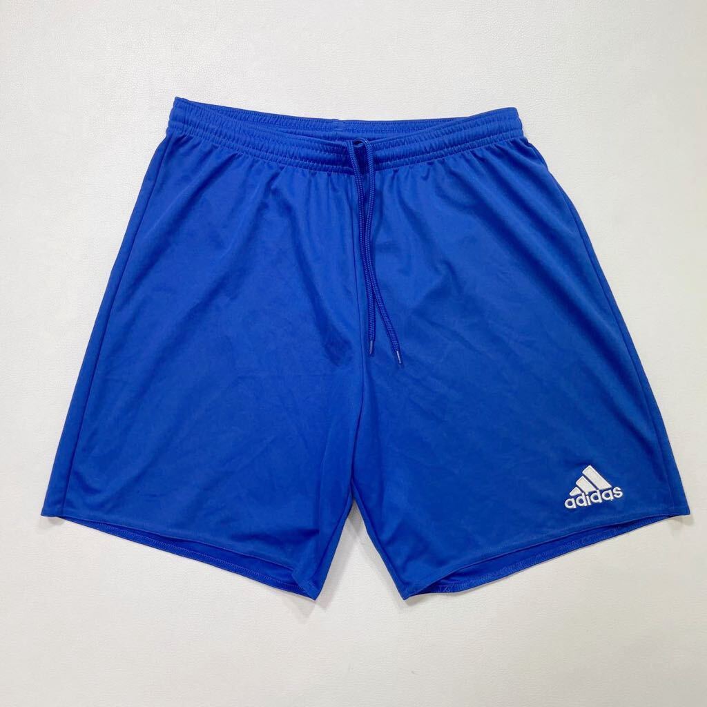 301 adidas アディダス ショートパンツ climalite ショーツ ハーフパンツ サイズL ランニング ロゴ刺繍 スポーツ トレーニング 青 40906E拍卖