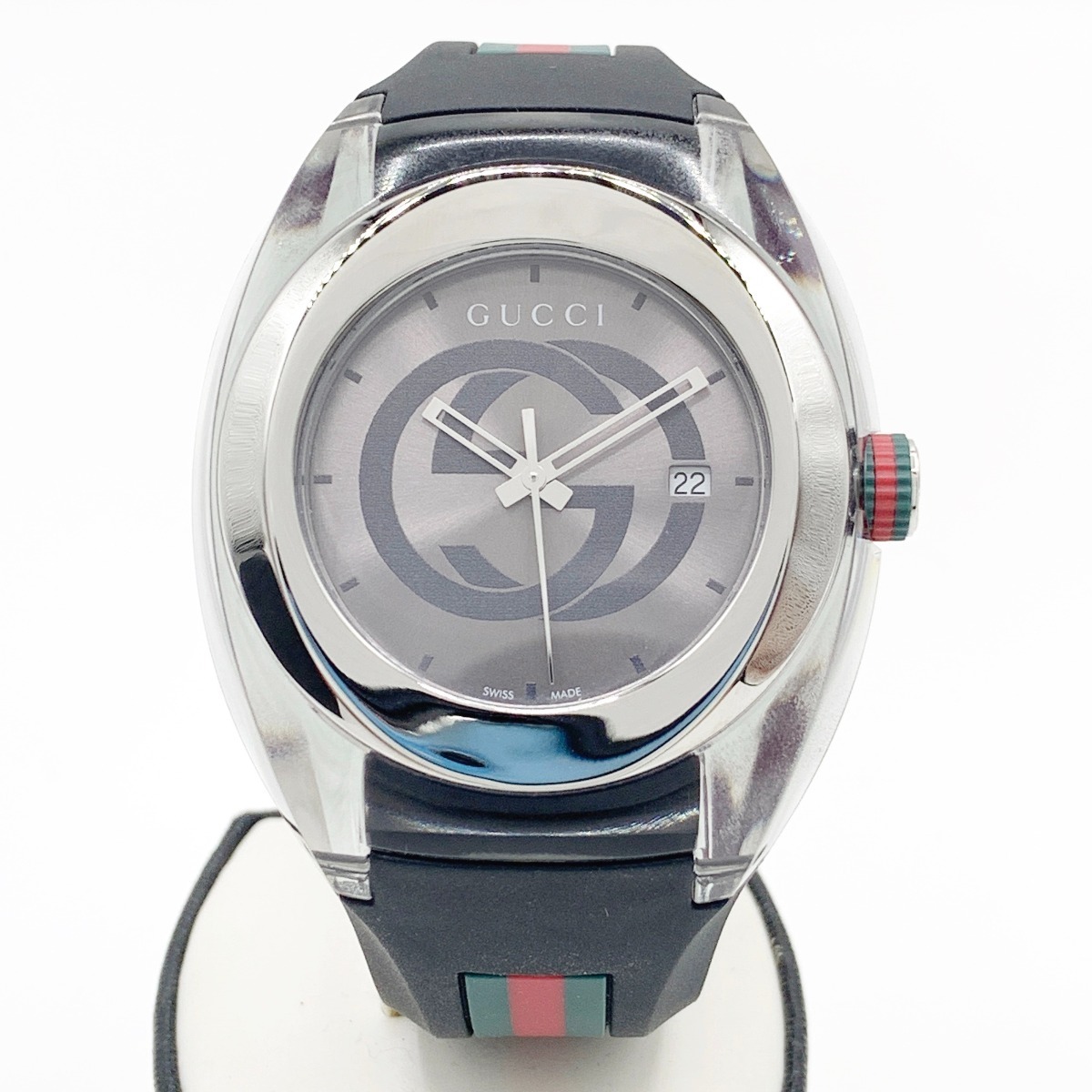 〇〇 GUCCI グッチ シンク クォーツ 腕時計 YA137116 ブラック やや傷や汚れあり拍卖
