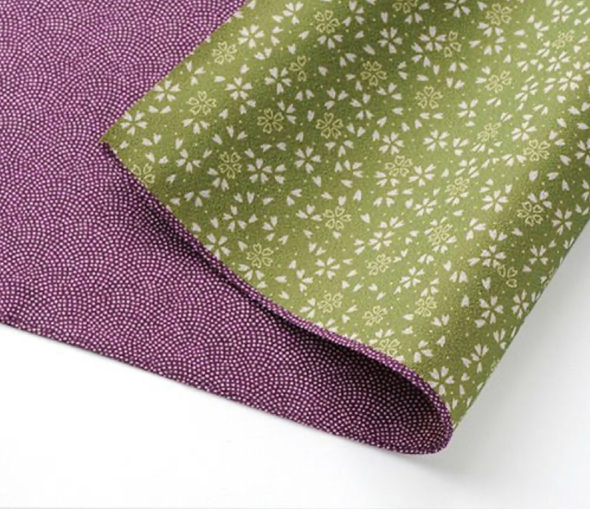 #風呂敷 70リバーシブル「鮫 ムラサキ/グリーン」70cm(菓子折り、ワイン包みに)M33-10169-201拍卖