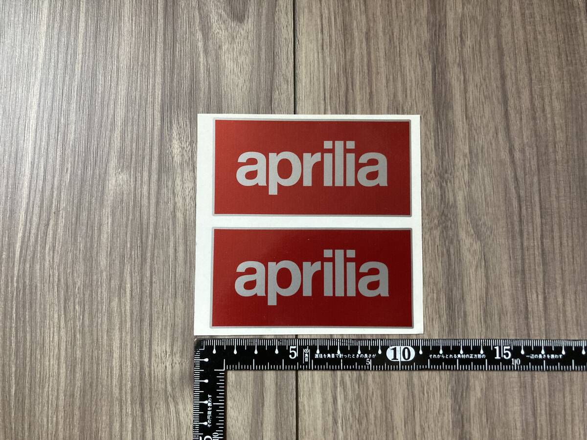 送料無料 Aprilia アプリリア ステッカー セット レッド×シルバー 100mm × 50mm拍卖