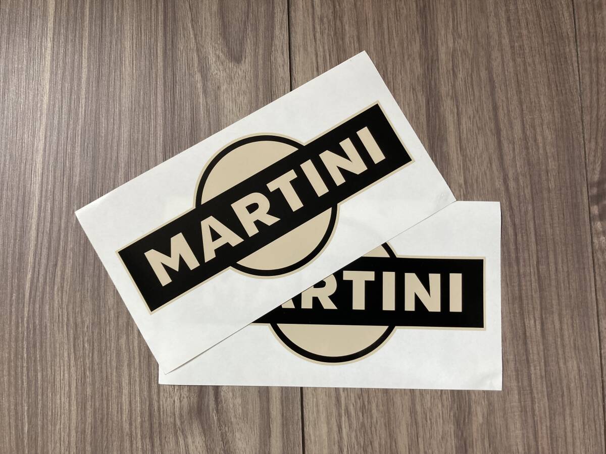 送料無料 MARTINI マルティーニ カッティング ステッカー ベージュ 155mm x 75mm拍卖