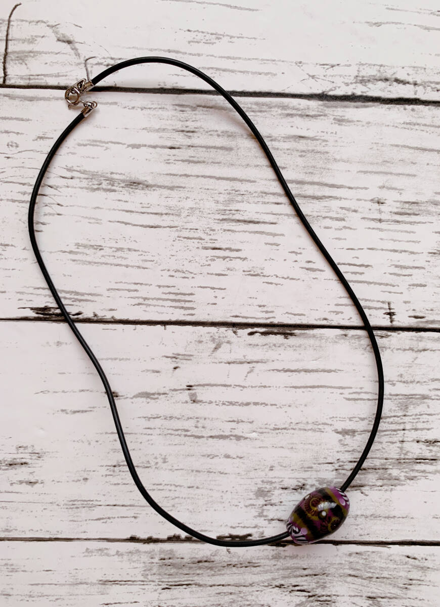 未使用★とんぼ玉 ガラス ペンダント ネックレス チョーカー拍卖