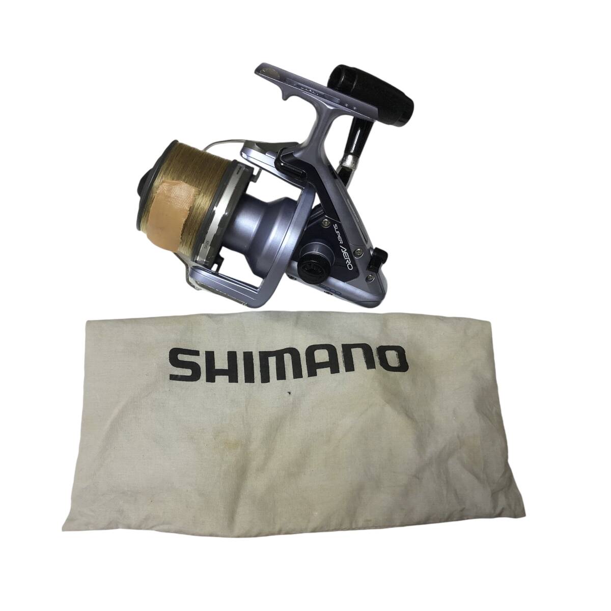 SHIMANO シマノ 遠投スピニングリール SUPER AERO 5000 釣糸/SEAGUA(シ―ガ―) 中古 ①拍卖